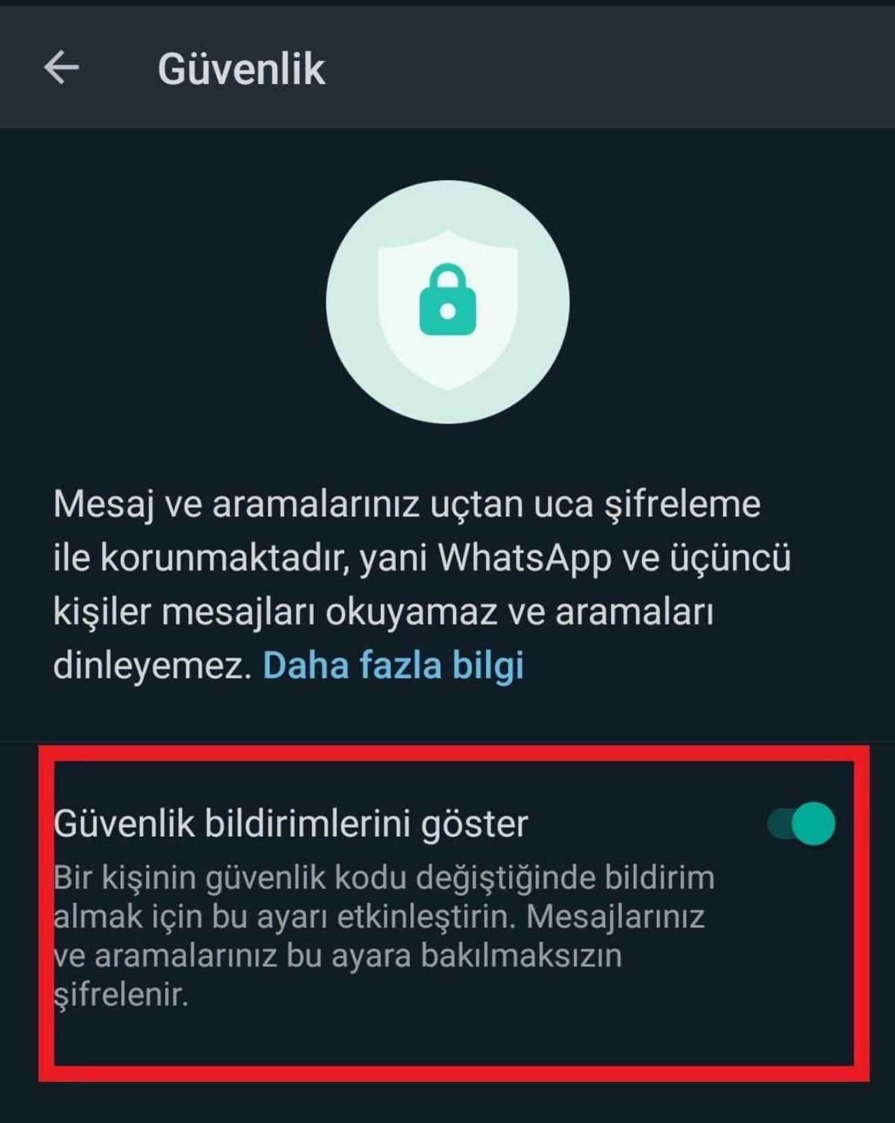 WhatsApp güvenlik kodu değişti ne demek