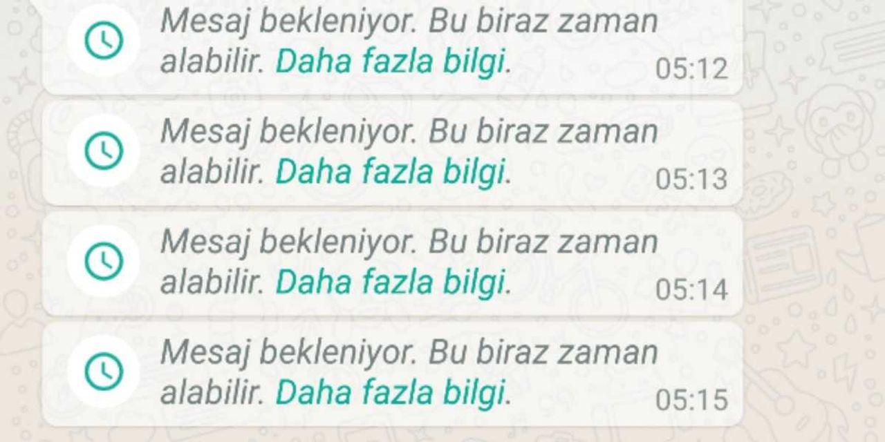WhatsApp Mesaj Bekleniyor