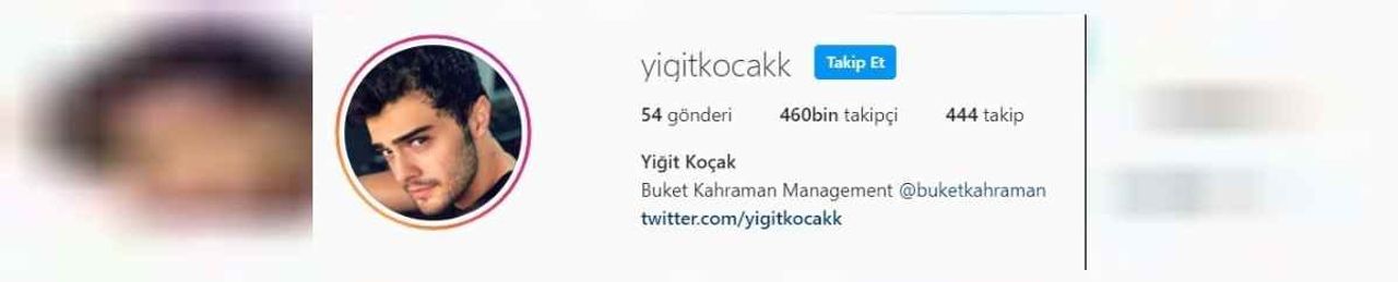 Yiğit Koçak sosyal medya hesabı