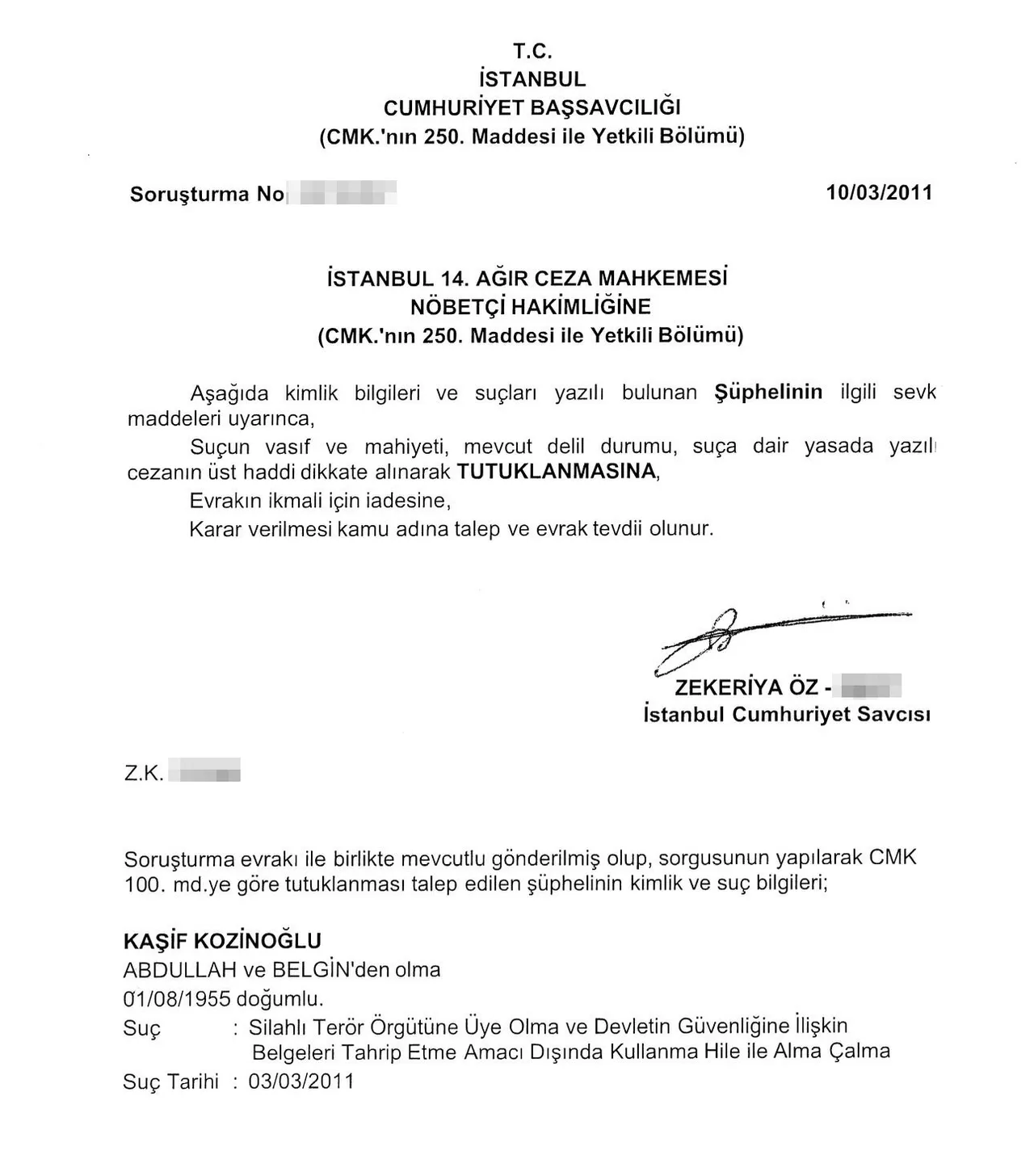 Kozinoglu-Zekeriya-oz-tutuklama-yazisi