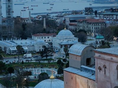 Ayasofya'nın Minaresinden Tarihi Yarımada Görüntüsü Büyüledi