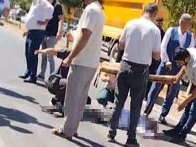 Diyarbakır'da yolun karşısına geçen yaşlı adama kamyon çarptı