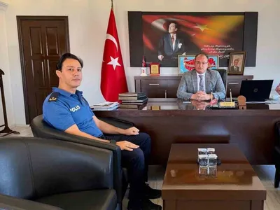 Bolvadin emniyet müdürü tayyar arıkan ilk ziyaretini kaymakama yaptı