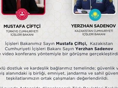 Bakan Çiftçi, Kazakistanlı mevkidaşı ile video konferansla görüştü
