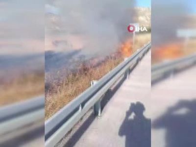 Nallıhan’da otluk alanda çıkan yangın kontrol altına alındı