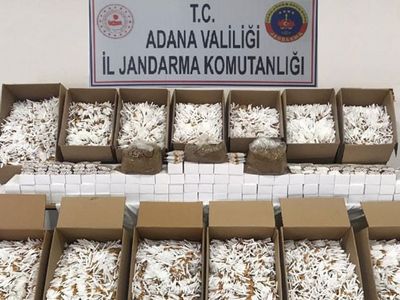 Adana'da 10 Milyon Kaçak Makaron Yakalandı