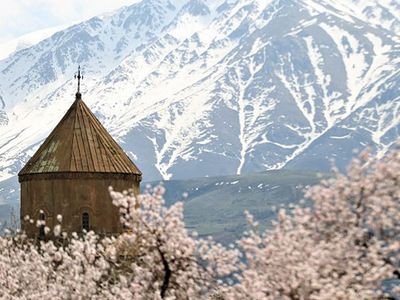 Akdamar Adası’nda Çiçek Açan Badem Ağaçları Görenleri Mest Etti