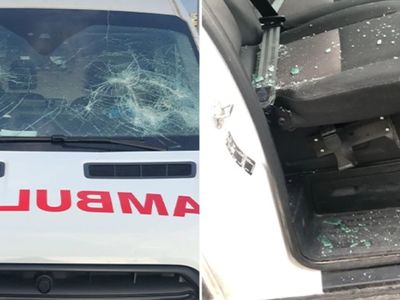 Ambulansın camlarını kürekle parçaladı: Hamile sağlık çalışanı yaralandı
