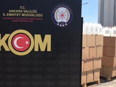 Ankara’da 12 Ton Etil Alkol Ele Geçirildi