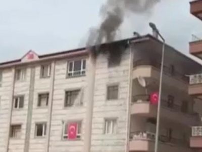 Ankara'da çıkan yangında korku dolu anlar yaşandı!