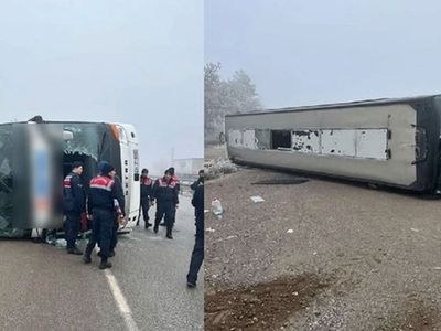 Ankara'da yolcu otobüsü kaza yaptı! Çok sayıda yaralı var