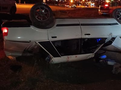 Ankara'da yoldan çıkan araç takla attı: 4 kişi yaralandı