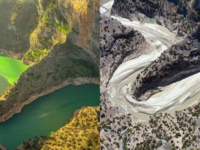 Arapapıştı Kanyonu'nda Korkutan Görüntüler! Tüm Sular Çekildi