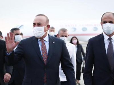 Bakan Çavuşoğlu KKTC'de Açıklamalarda Bulunuyor