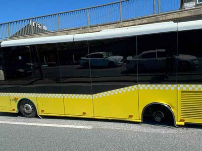 Beykoz'da seyir halindeki İETT otobüsünün lastiği fırladı: Ortalık savaş alanına döndü!