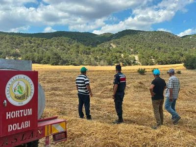 Bilecik'te biçerdöver operatörlerine yangın uyarısı yapıldı