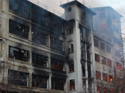 Bilecik'te Eski Un Farikasında Yangın