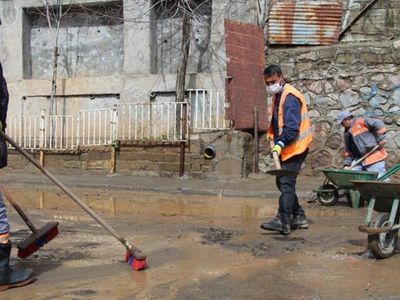 Bingöl'de Sel Sonrası Temizlik Seferberliği