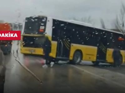 Büyükçekmece'de feci kaza! İETT otobüsü yoldan çıktı