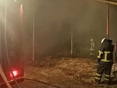 Çanakkale’de Samanlık Yangını Çıktı