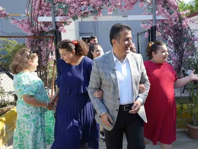 Özel okulda başkanla renkli anlar: Samsun'daki öğrenciler gülümsetti