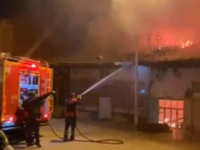 Çorum’da Demirciler Çarşısı'nda Yangın Çıktı