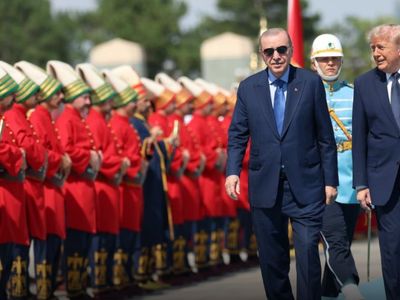 Cumhurbaşkanı Erdoğan, ABD Başkanı Trump'ı Beştepe'de resmi törenle karşıladı