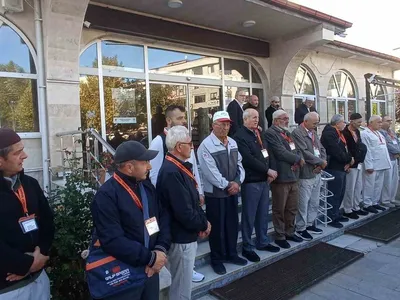 Havza'da umrecilerin kutsal topraklara uğurlama töreni