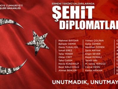 Dışişleri Bakanlığı: Ermeni Terörünün Şehit Ettiği Arkadaşlarımızı Unutmayacağız