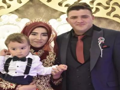 Düğünde şaşırtan konuk! Çift düğünlerine 1.5 yaşında oğullarıyla katıldı