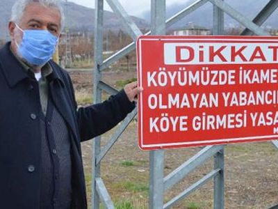 Elazığ’da Köyün Girişindeki Tabela Sayesinde Koronavirüs Vakası Görülmedi!