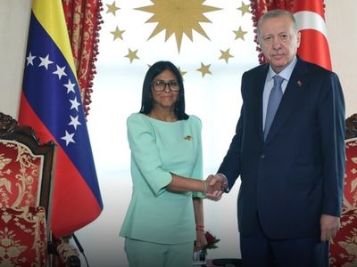 Erdoğan, Venezuela Geçici Devlet Başkanı Rodriguez’i Dolmabahçe’de  Resmi Törenle Karşıladı