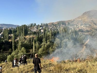 Erzurum Oltu'da Örtü Yangını Kontrol Altına Alındı