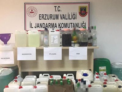 Erzurum’da Sahte Alkol ve Dezenfektan Operasyonu Yapıldı