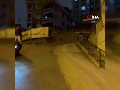Alkollü sürücünün kazası: Eyüpsultan'da bina duvarını aşarak bahçeye uçtu
