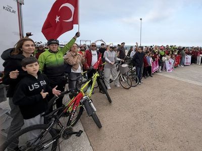 Samsun'da Cumhuriyet Bayramı için pedal çevrildi