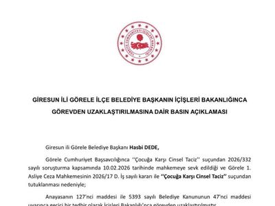 Görele Belediye Başkanı Görevden Uzaklaştırıldı