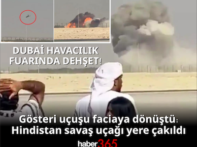Gösteri uçuşu faciaya dönüştü: Hindistan savaş uçağı yere çakıldı