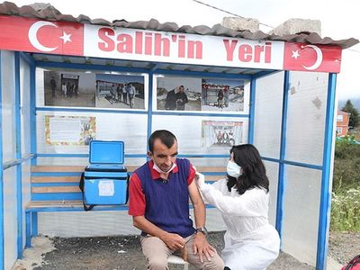 Gürgentepeli Salih Kendisine Özel Olarak Konulan Durakta Aşılandı
