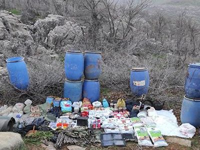 Hakkari'de PKK'ya Ait Yaşam Malzemeleri Ele Geçirildi