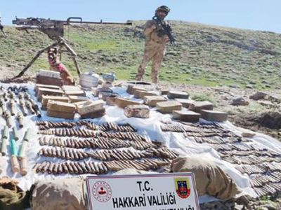 Hakkari'de Terör Örgütü PKK'ya Ait Mühimmat Ele Geçirildi