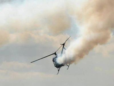 Helikopter alev alarak yere çakıldı: Çok sayıda ölü var