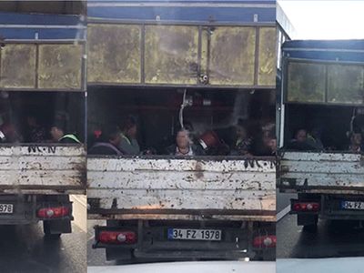 İBB bunu da yaptı: Kadın işçileri kamyonet arkasında taşıttı! Analara verilen saygı bu, yazıklar olsun...