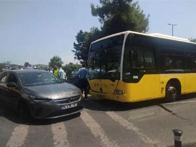 İstanbul Beşiktaş’ta korkutan kaza: Otomobil İETT otobüsüne çarptı! Yaralılar var