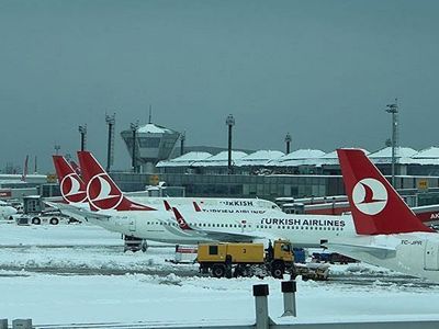 İstanbul Havalimanı'nda Kar Yağışı Nedeniyle Tüm Uçuşlar Durduruldu