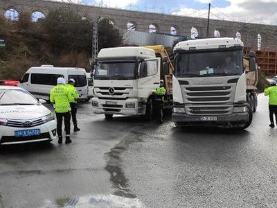 İstanbul'da Hafriyat Kamyonlarına Kontrol