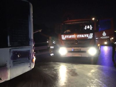İstanbul'da Otobüste Yangın Çıktı