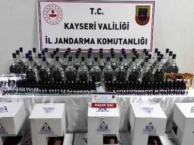 Jandarma Kayseri’de Kaçak İçki Operasyonu Düzenledi