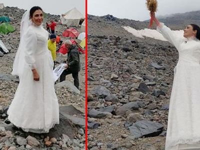 Kadınlara ve Çocuklara Uygulanan Şiddeti Kınamak İçin Dağ İle Evlendi
