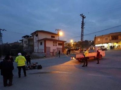 Kamyonetle Çarpışan Motosiklet Sürücüsü Yaralandı